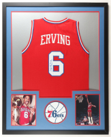 Julius "Dr. J" Erving Signed Custom Framed Jersey Display (JSA) at PristineAuction.com