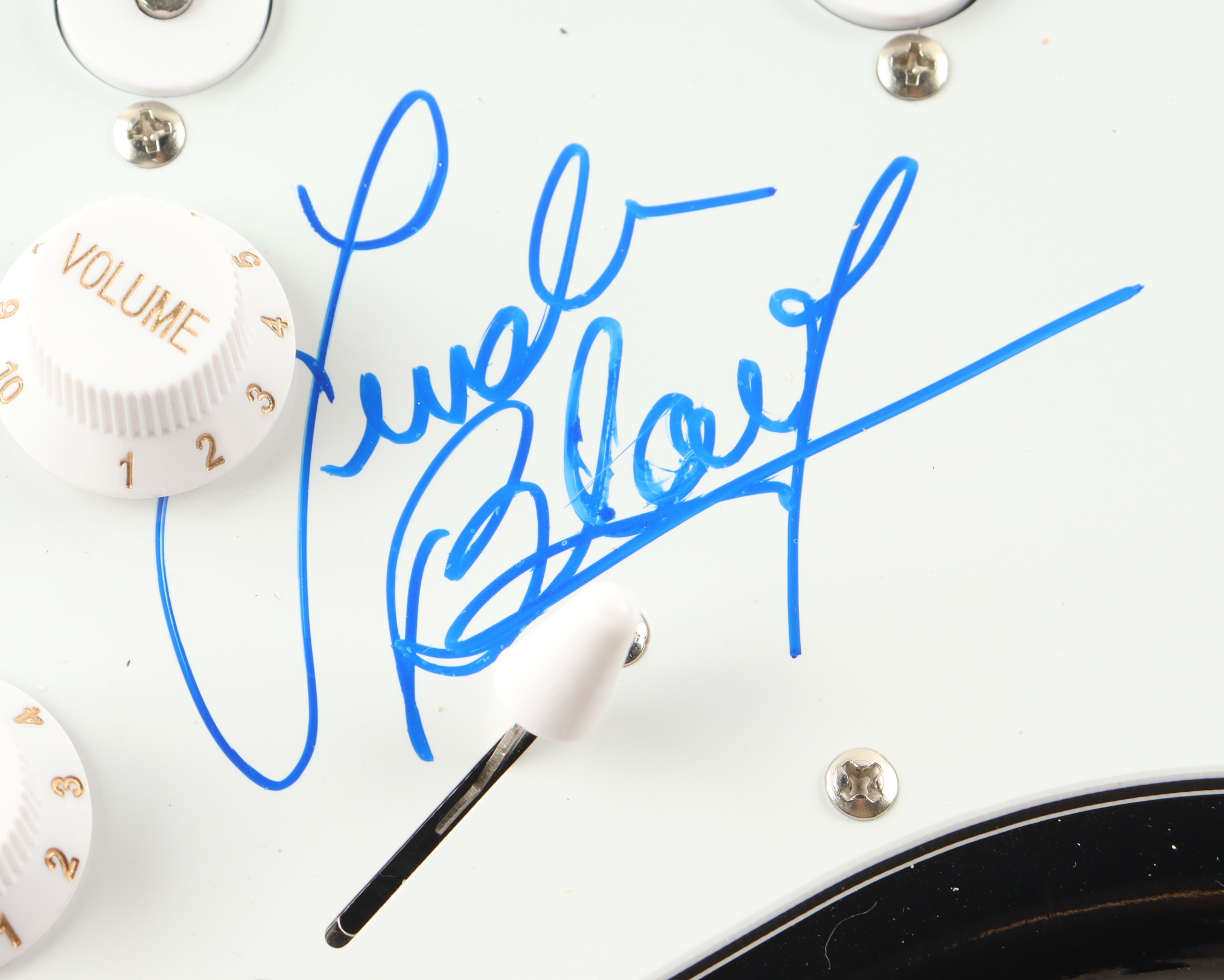 Linda Blair Signed "The Exorcist" Custom Electric Guitar (ACOA) at PristineAuction.com Linda Blair Signed "The Exorcist" Custom Electric Guitar (ACOA) at PristineAuction.com