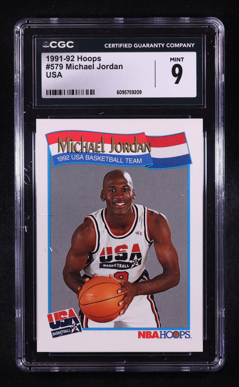 Michael Jordan 1991-92 Hoops USA #579 (CGC 9) at PristineAuction.com Michael Jordan 1991-92 Hoops USA #579 (CGC 9) at PristineAuction.com