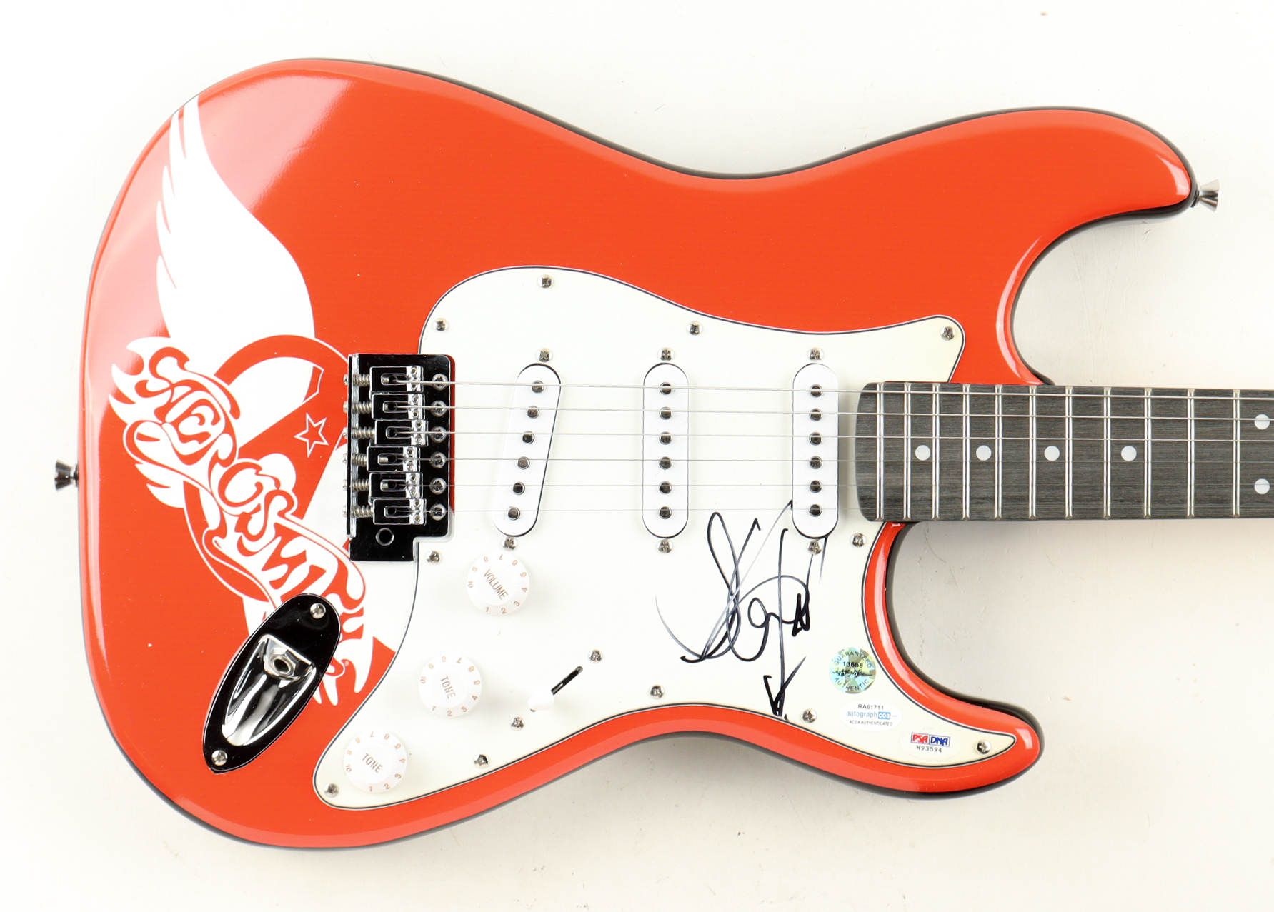 Steven Tyler Signed Custom Electric Guitar (ACOA & PSA) at PristineAuction.com Steven Tyler Signed Custom Electric Guitar (ACOA & PSA) at PristineAuction.com