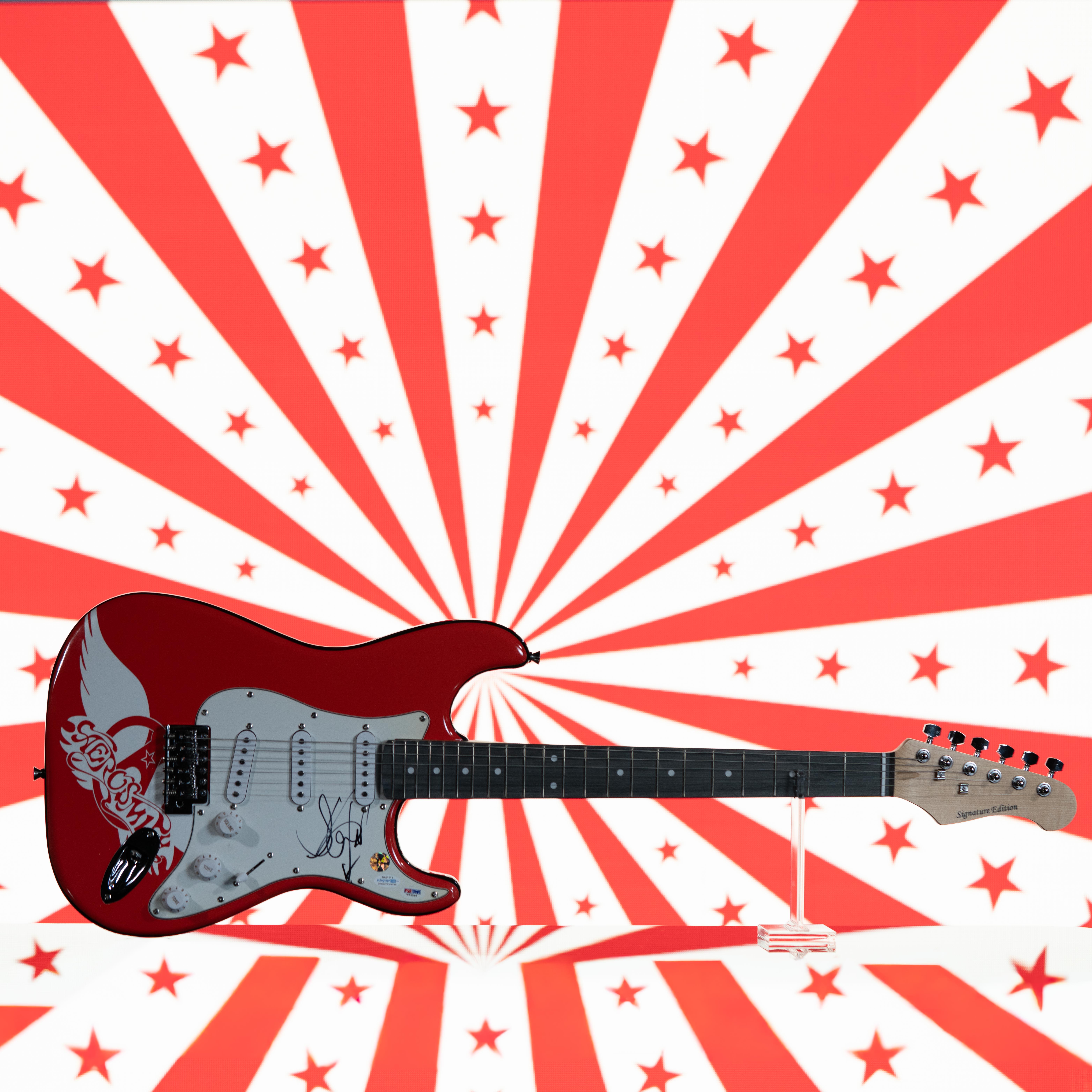 Steven Tyler Signed Custom Electric Guitar (ACOA & PSA) at PristineAuction.com Steven Tyler Signed Custom Electric Guitar (ACOA & PSA) at PristineAuction.com