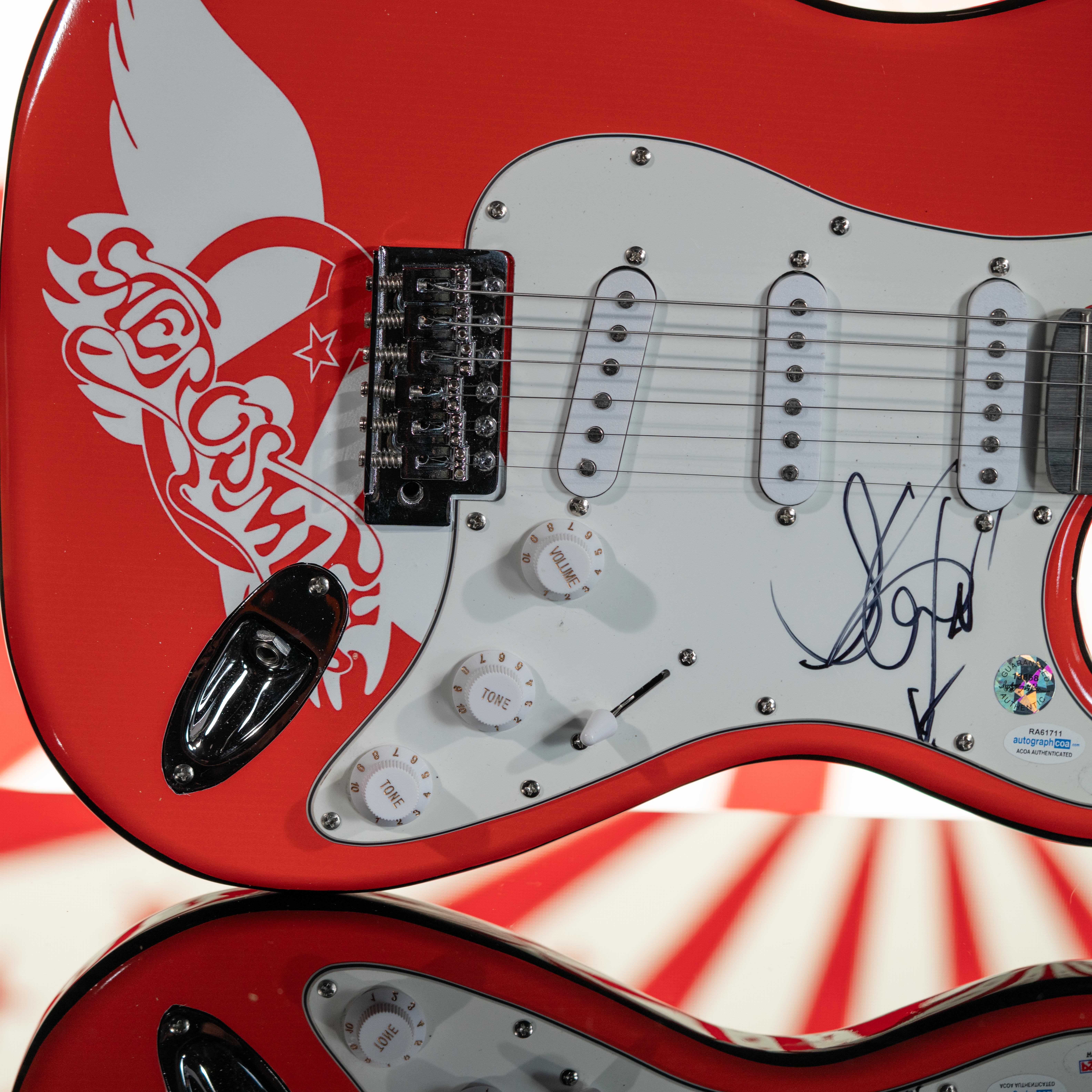Steven Tyler Signed Custom Electric Guitar (ACOA & PSA) at PristineAuction.com Steven Tyler Signed Custom Electric Guitar (ACOA & PSA) at PristineAuction.com