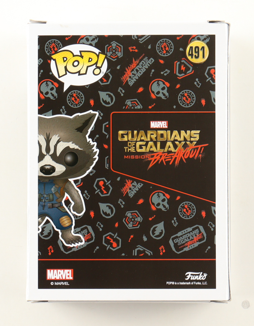 Bradley Cooper Signed "Guardians of the Galaxy Mission: Breakout" #491 Rocket Bobble-Head Funko Pop! Vinyl Figure (ACOA) at PristineAuction.com Bradley Cooper Signed "Guardians of the Galaxy Mission: Breakout" #491 Rocket Bobble-Head Funko Pop! Vinyl Figure (ACOA) at PristineAuction.com