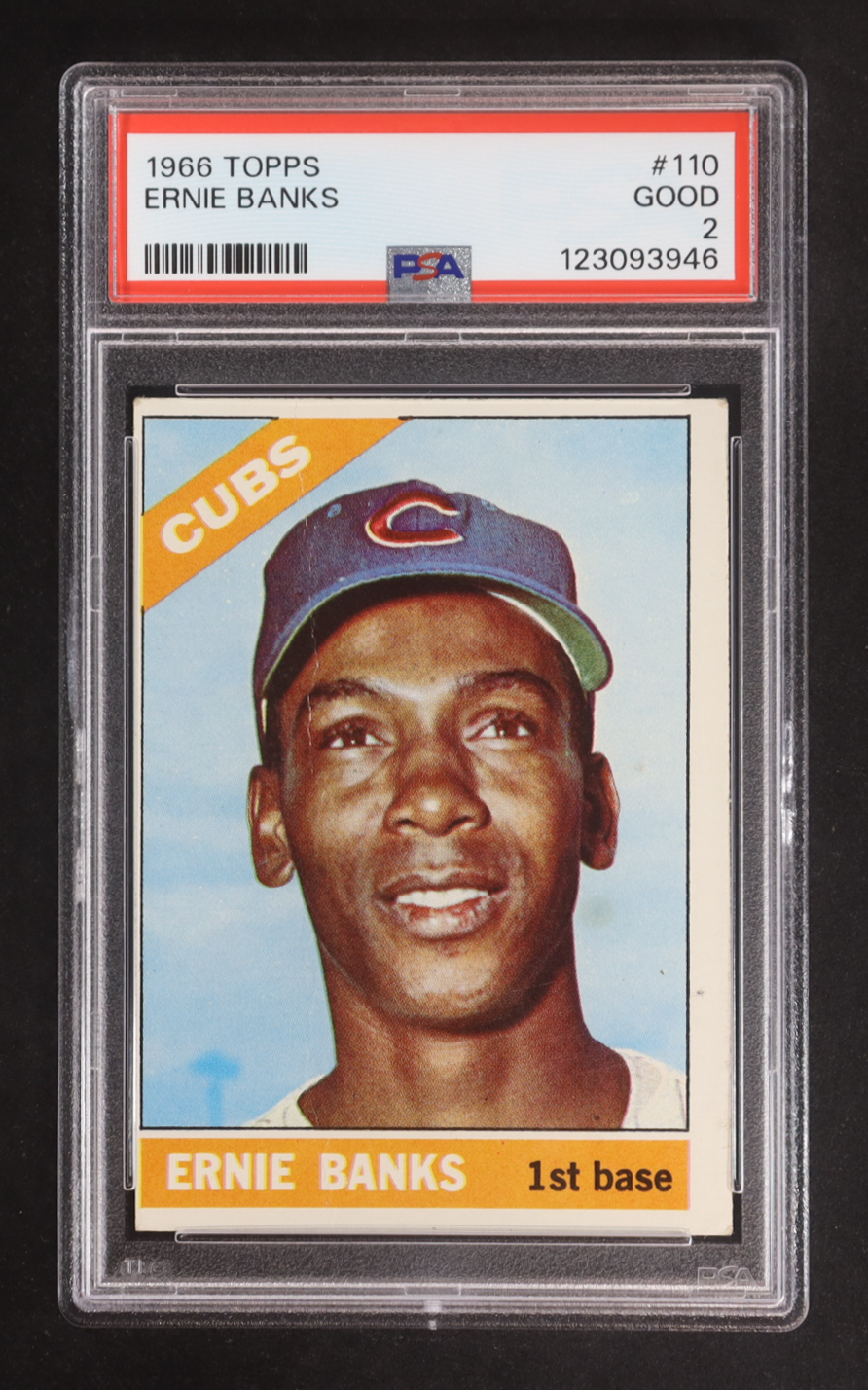 Ernie Banks 1966 Topps #110 (PSA 2) at PristineAuction.com Ernie Banks 1966 Topps #110 (PSA 2) at PristineAuction.com