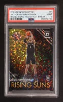 Victor Wembanyama 2023-24 Donruss Optic Rising Suns Holo Fast Break #11 RC (PSA 9) at PristineAuction.com