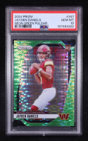 Jayden Daniels 2024 Panini Prizm Prizms Neon Green Pulsar #347 RC (PSA 10) at PristineAuction.com