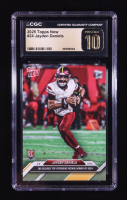 Jayden Daniels 2025 Topps Now #24 RC (CGC 10 | Pristine Black Label) at PristineAuction.com