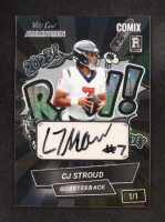 C.J Stroud 2023 Wild Card Alumination Autographs Comix Black Prizm #ACSRYCS1A RC #1/1 at PristineAuction.com