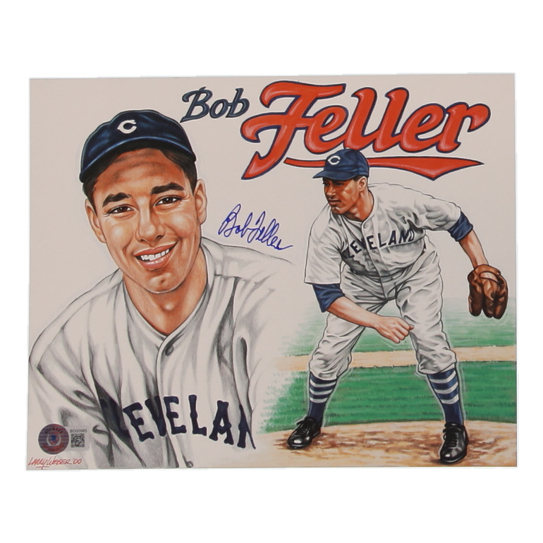 Bob Feller Signed Indians 8x10 Photo (Beckett) at PristineAuction.com Bob Feller Signed Indians 8x10 Photo (Beckett) at PristineAuction.com