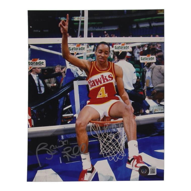 Spud Webb Signed Hawks 8x10 Photo (Beckett) at PristineAuction.com Spud Webb Signed Hawks 8x10 Photo (Beckett) at PristineAuction.com