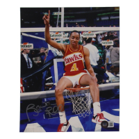Spud Webb Signed Hawks 8x10 Photo (Beckett) at PristineAuction.com