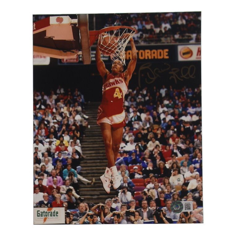 Spud Webb Signed Hawks 8x10 Photo (Beckett) at PristineAuction.com Spud Webb Signed Hawks 8x10 Photo (Beckett) at PristineAuction.com