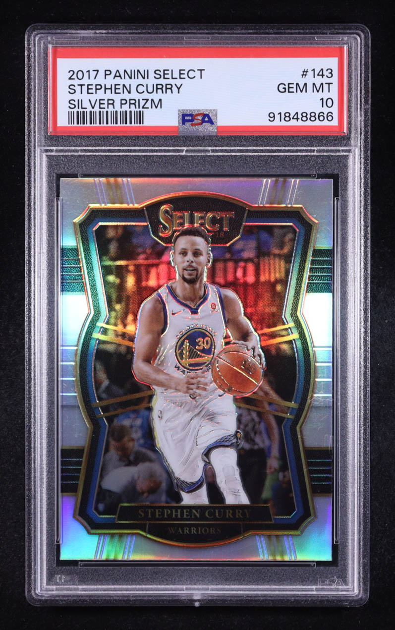 Stephen Curry 2017-18 Select Prizms Silver #143 (PSA 10) at PristineAuction.com Stephen Curry 2017-18 Select Prizms Silver #143 (PSA 10) at PristineAuction.com