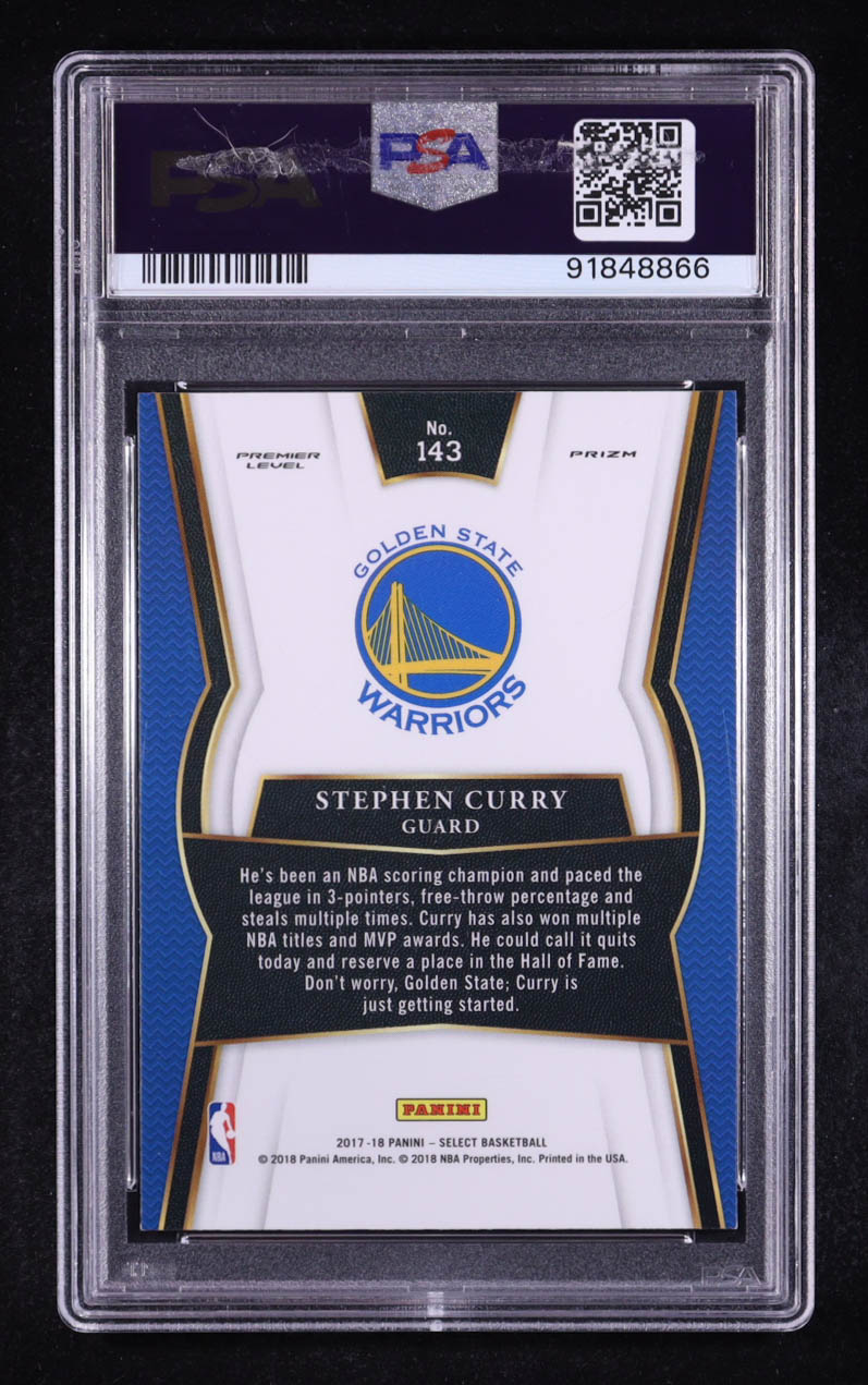 Stephen Curry 2017-18 Select Prizms Silver #143 (PSA 10) at PristineAuction.com Stephen Curry 2017-18 Select Prizms Silver #143 (PSA 10) at PristineAuction.com