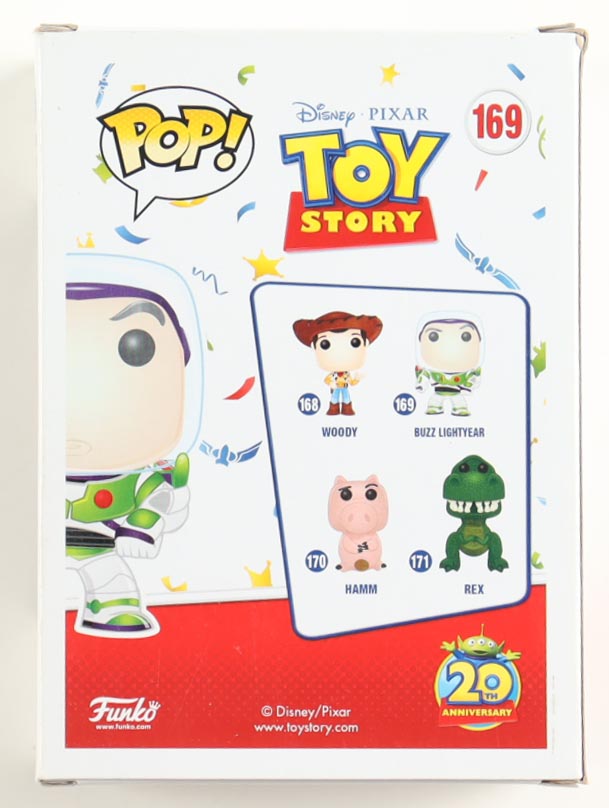 Tim Allen Signed "Toy Story" #169 Buzz Lightyear Funko Pop! Vinyl Figure (Beckett) at PristineAuction.com Tim Allen Signed "Toy Story" #169 Buzz Lightyear Funko Pop! Vinyl Figure (Beckett) at PristineAuction.com