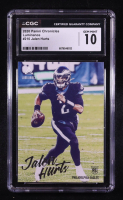 Jalen Hurts 2020 Panini Chronicles Luminance #210 RC (CGC 10) at PristineAuction.com