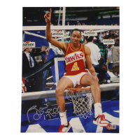Spud Webb Signed Hawks 11x14 Photo (Beckett) at PristineAuction.com
