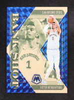 Victor Wembanyama 2024-25 Panini Mosaic Bank Shot Mosaic Blue #20 #188/199 at PristineAuction.com