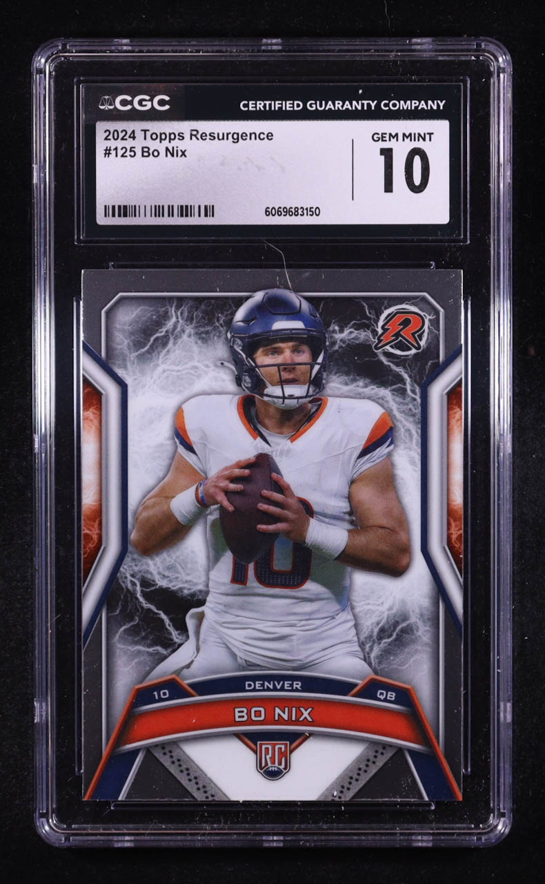 Bo Nix 2024 Topps Resurgence #125 RC (CGC 10) at PristineAuction.com Bo Nix 2024 Topps Resurgence #125 RC (CGC 10) at PristineAuction.com