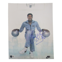 George Gervin Signed 11x14 Photo Inscribed "Ice" (Beckett) at PristineAuction.com