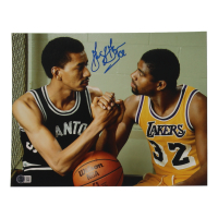 George Gervin Signed 11x14 Photo Inscribed "Ice" (Beckett) at PristineAuction.com