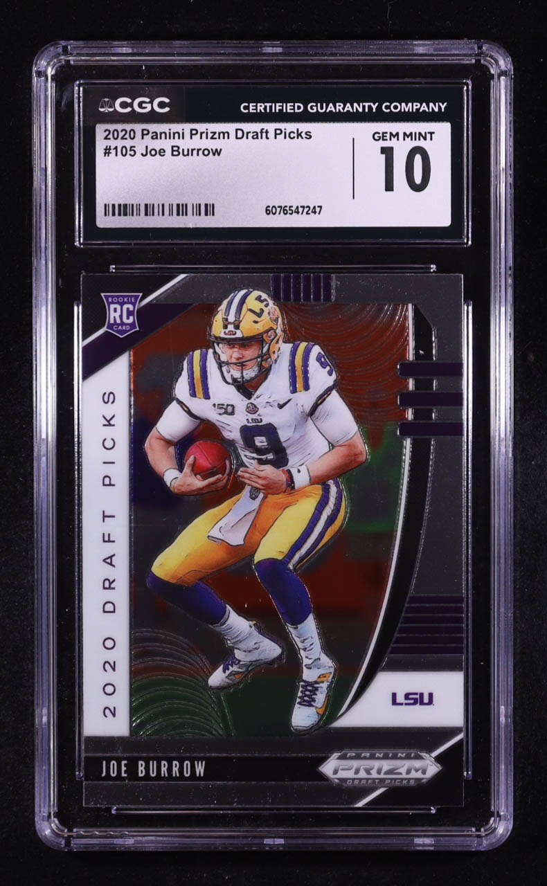 Joe Burrow 2020 Panini Prizm Draft Picks #105 RC (CGC 10) at PristineAuction.com Joe Burrow 2020 Panini Prizm Draft Picks #105 RC (CGC 10) at PristineAuction.com