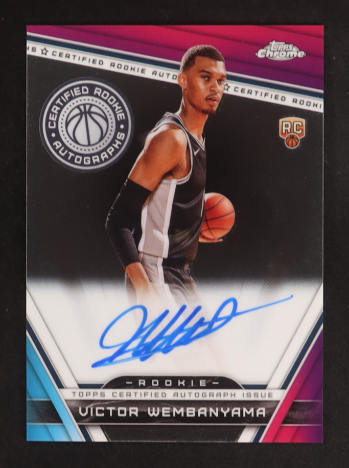 Victor Wembanyama 2023-24 Topps Chrome Rookie Autographs #CRAVW RC at PristineAuction.com Victor Wembanyama 2023-24 Topps Chrome Rookie Autographs #CRAVW RC at PristineAuction.com