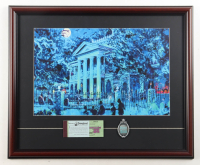 Disney's "Haunted Mansion" Custom Framed Art Print Display with Ticket Book & Retired Pin at PristineAuction.com