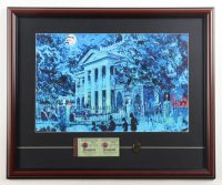 Disney's "Haunted Mansion" Custom Framed Art Print Display with Ticket Book & Retired Pin at PristineAuction.com