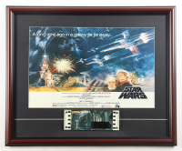 1977 "Star Wars" Custom Framed Print Display with Original 1977 Film Cell with Hologram at PristineAuction.com