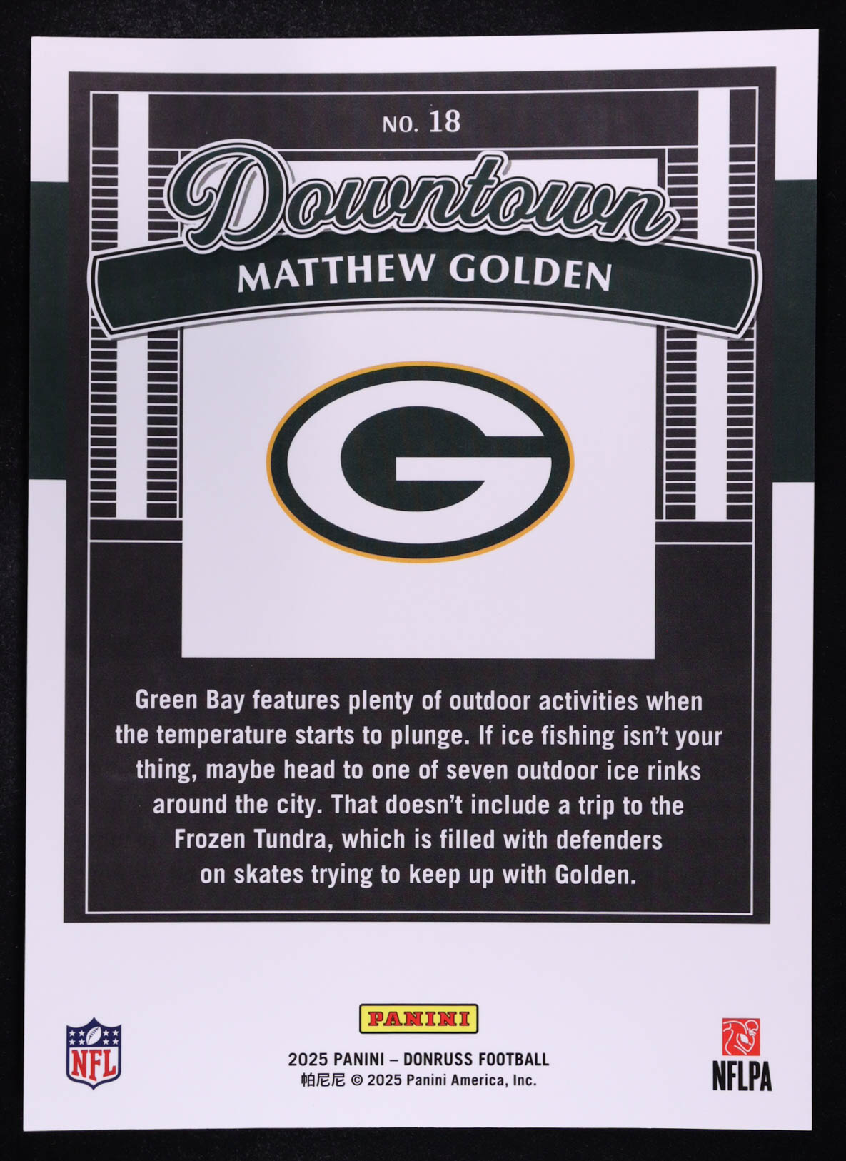 Matthew Golden 2025 Donruss Downtown! Oversize #18 RC at PristineAuction.com Matthew Golden 2025 Donruss Downtown! Oversize #18 RC at PristineAuction.com