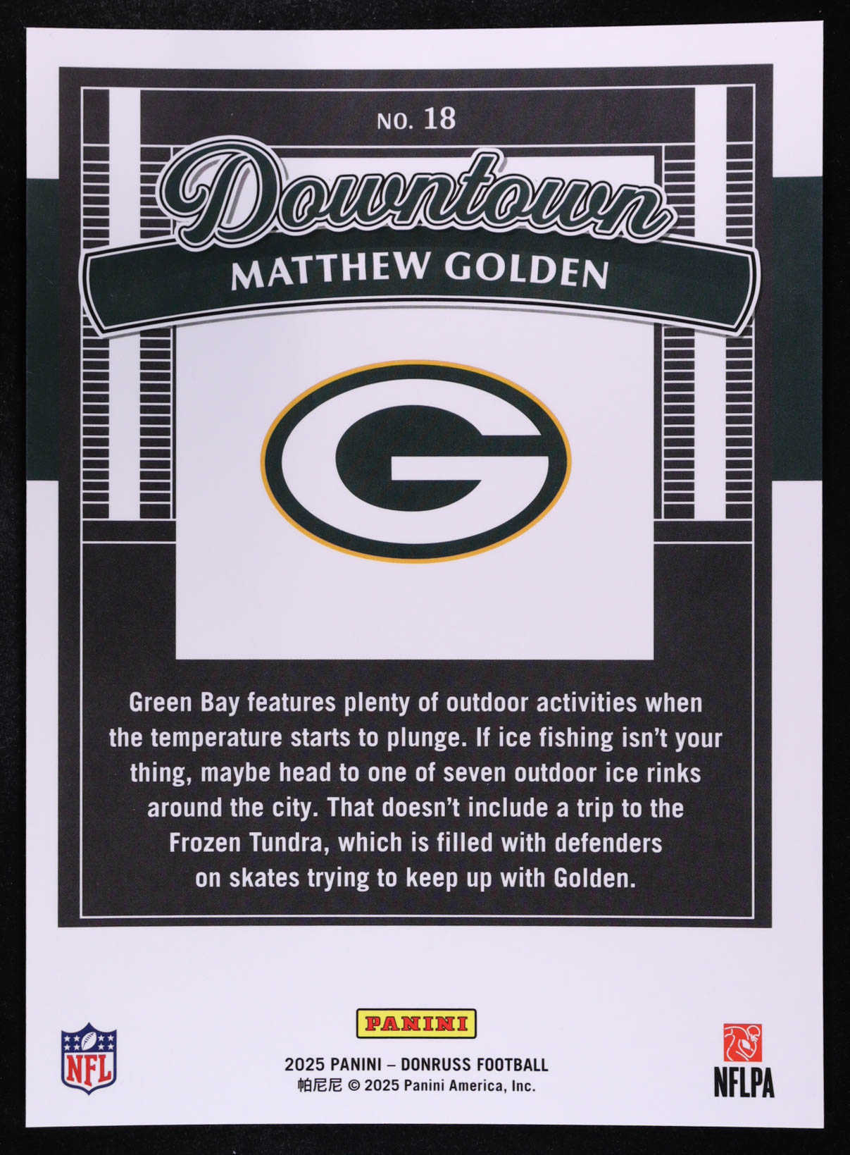 Matthew Golden 2025 Donruss Downtown! Oversize #18 RC at PristineAuction.com Matthew Golden 2025 Donruss Downtown! Oversize #18 RC at PristineAuction.com