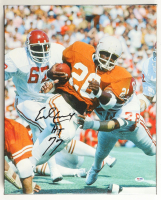 Earl Campbell Signed Texas Longhorns 16x21 Print on Canvas (PSA) at PristineAuction.com