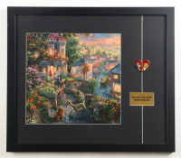 Thomas Kinkade "Lady and the Tramp" Custom Framed Print Display with Two-Piece Pin at PristineAuction.com