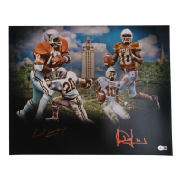 Vince Young & Earl Campbell Signed Texas Longhorns 16x20 Photo (Beckett) at PristineAuction.com
