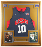 Kobe Bryant Custom Framed Jersey Display with (2) Olympic Pins at PristineAuction.com