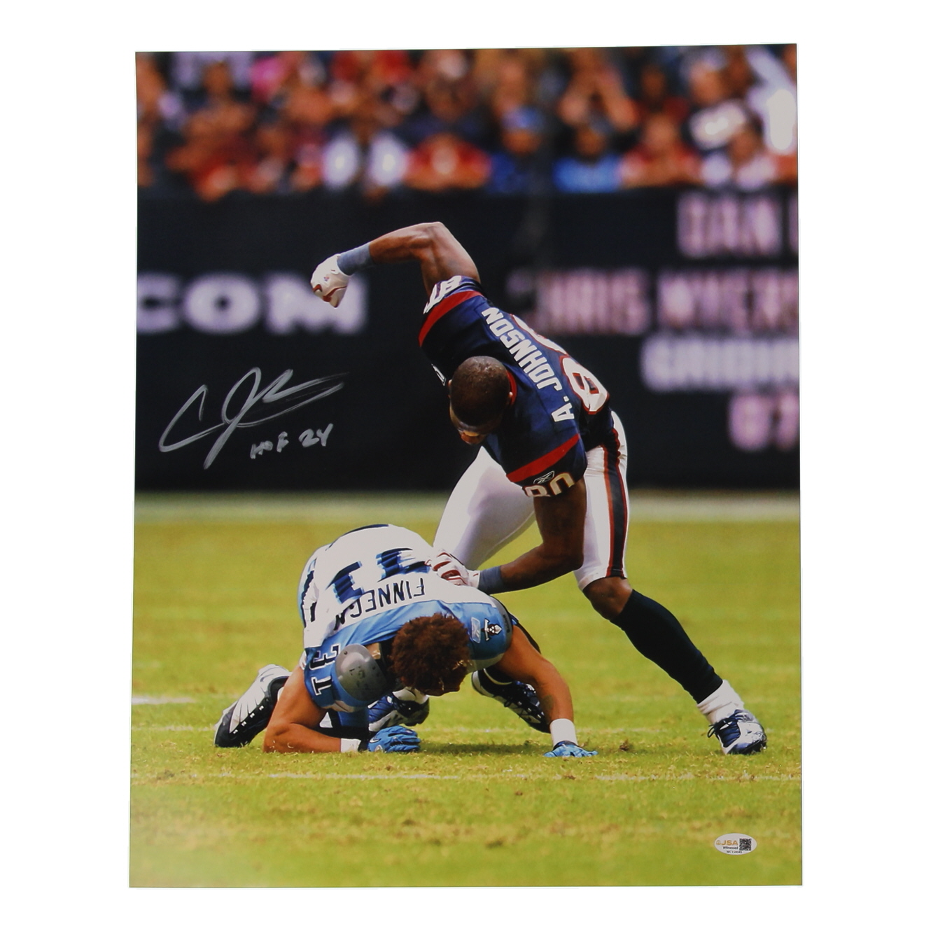 Andre Johnson Signed Texans 16x20 Photo Inscribed "HOF 24" (JSA) at PristineAuction.com Andre Johnson Signed Texans 16x20 Photo Inscribed "HOF 24" (JSA) at PristineAuction.com