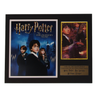 2001 Hermione Granger, Harry Potter & Ron Weasley "Harry Potter and the Philosopher's Stone" 11x14 Custom Matted Panini Stickers Display at PristineAuction.com