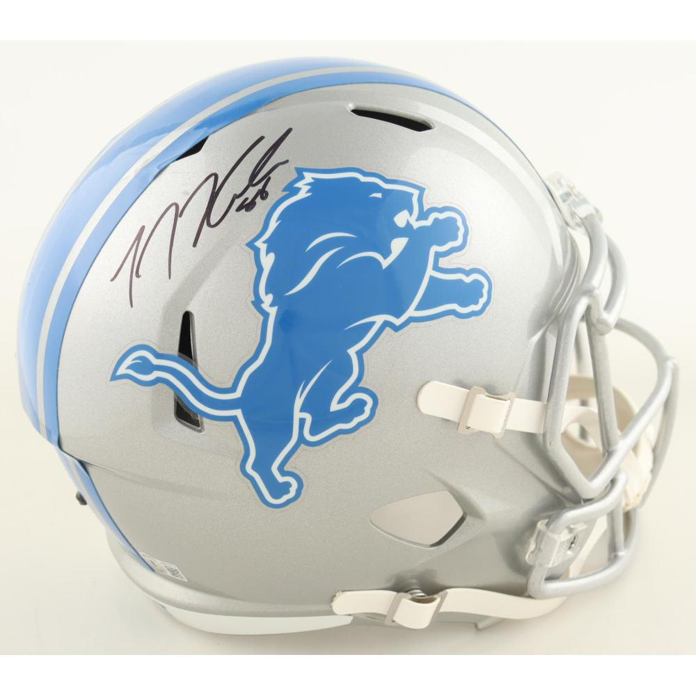 T. J. Hockenson Signed Lions Full-Size Speed Helmet (Beckett) at PristineAuction.com