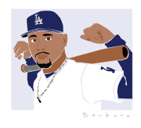 Richard Gene Barbera Signed LE "Classic Series - "Mookie" 2025 10x10 Original Art Print (Barbera) at PristineAuction.com