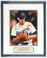 Nolan Ryan Signed Rangers Custom Framed Photo Display (Beckett) at PristineAuction.com