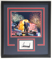 Donald J. Trump Signed Custom Framed Cut Display (PSA) at PristineAuction.com