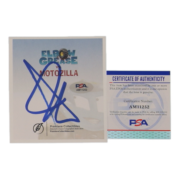 John Cena Signed 4x4.5 "Elbow Grease Vs Motozilla" Bookplate (PSA) at PristineAuction.com John Cena Signed 4x4.5 "Elbow Grease Vs Motozilla" Bookplate (PSA) at PristineAuction.com