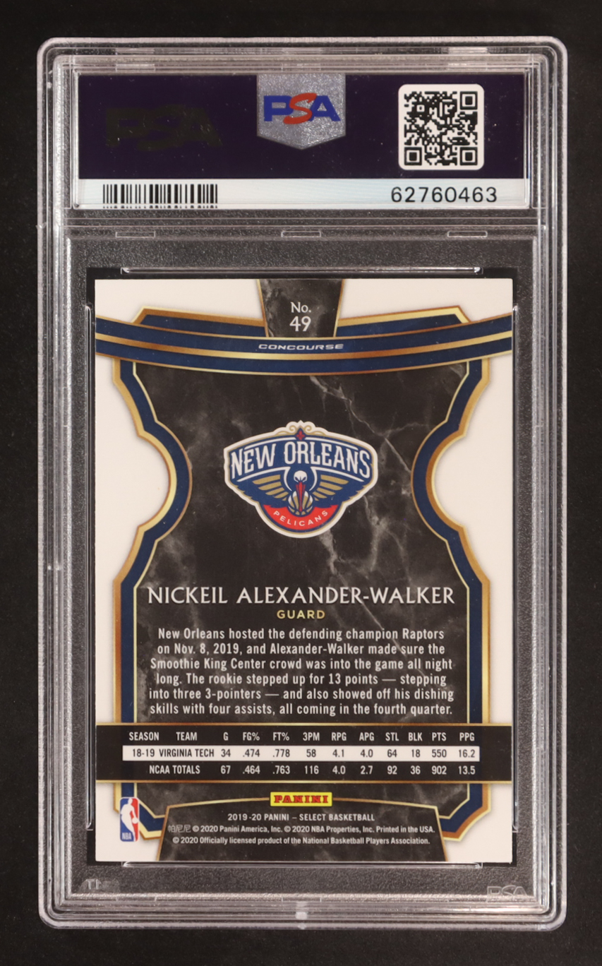 Nickeil Alexander-Walker 2019-20 Select #49 RC (PSA 10) at PristineAuction.com Nickeil Alexander-Walker 2019-20 Select #49 RC (PSA 10) at PristineAuction.com