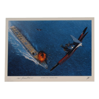 Robert M. Elder Signed 11.5x16 "Midway: The Turning Point" Art Print Inscribed "Capt." & "USN" (AIV) at PristineAuction.com