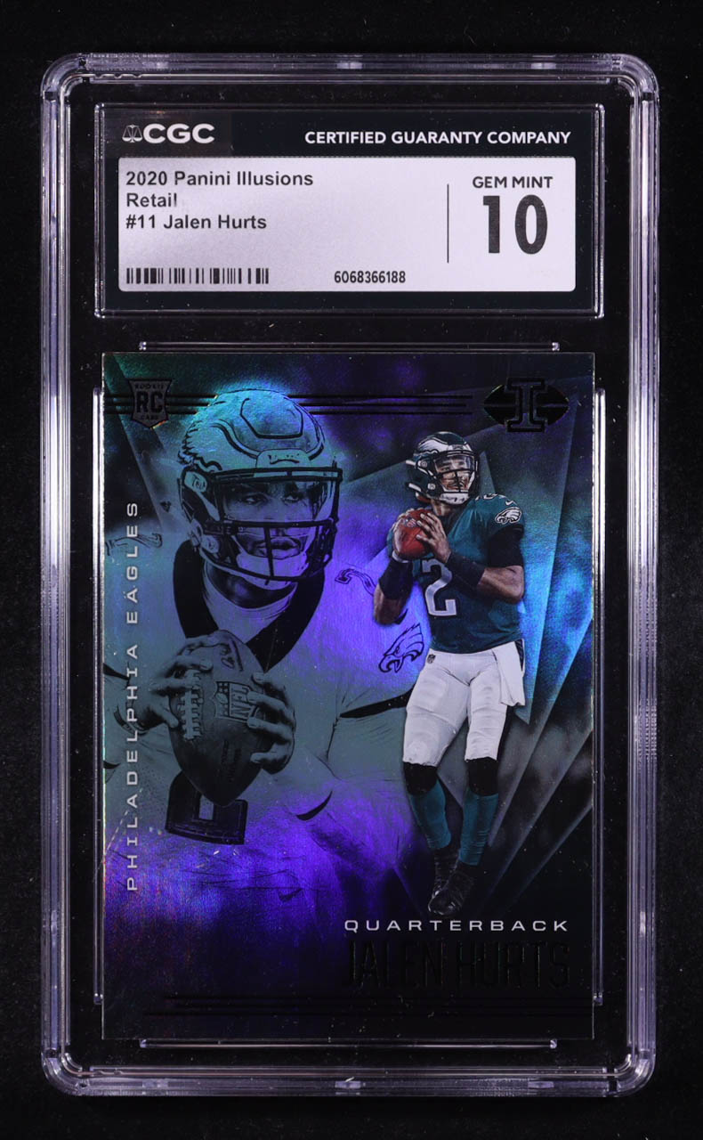 Jalen Hurts 2020 Panini Illusions Retail #11 RC (CGC 10) at PristineAuction.com Jalen Hurts 2020 Panini Illusions Retail #11 RC (CGC 10) at PristineAuction.com