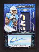 Quentin Johnston 2023 Panini Obsidian Electric Etch Deep Sea Mojo #217 Jersey Autograph RC #1/5 at PristineAuction.com