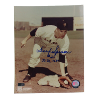 Daryl Spencer Signed Giants 8x10 Photo Inscribed "'52-'53, '56-'57" (AIV) at PristineAuction.com