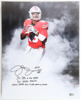 J.T. Barrett Signed Ohio State Buckeyes 16x20 Photo Inscribed "3x QB of the Year", "5x Gold Pants" & "Ohio State All-Time Leading Passer" (Beckett) at PristineAuction.com