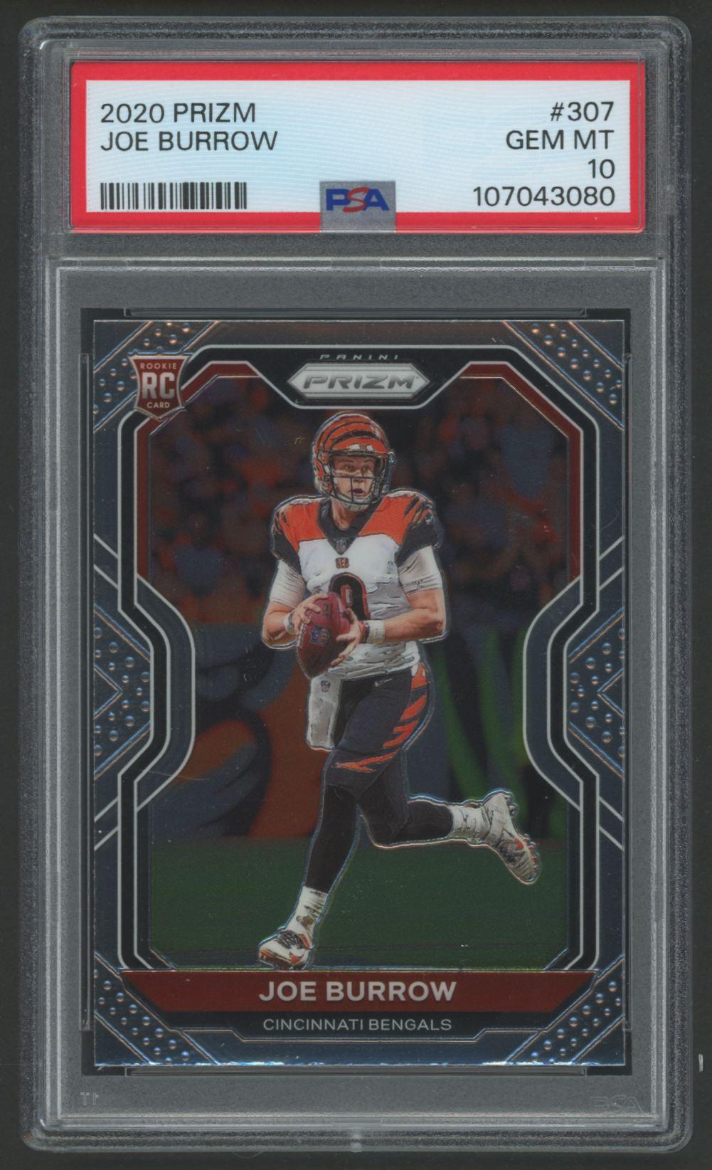 Joe Burrow 2020 Panini Prizm #307 RC (PSA 10) at PristineAuction.com Joe Burrow 2020 Panini Prizm #307 RC (PSA 10) at PristineAuction.com